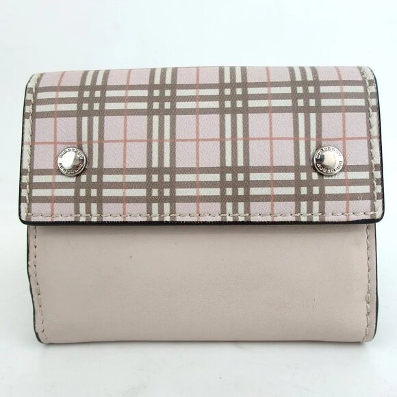Burberry Pink and Beige Plaid Wallet!EXCELLENT CONDITION! Like new. - Picture 1 of 12